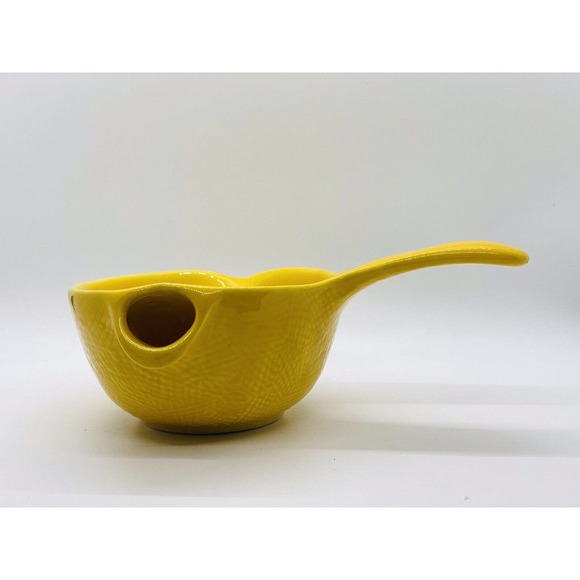 Vtg 1950's MCM Cardinal China Co USA Art Pottery Yellow Lemon Shaped Pourer - Picture 5 of 10